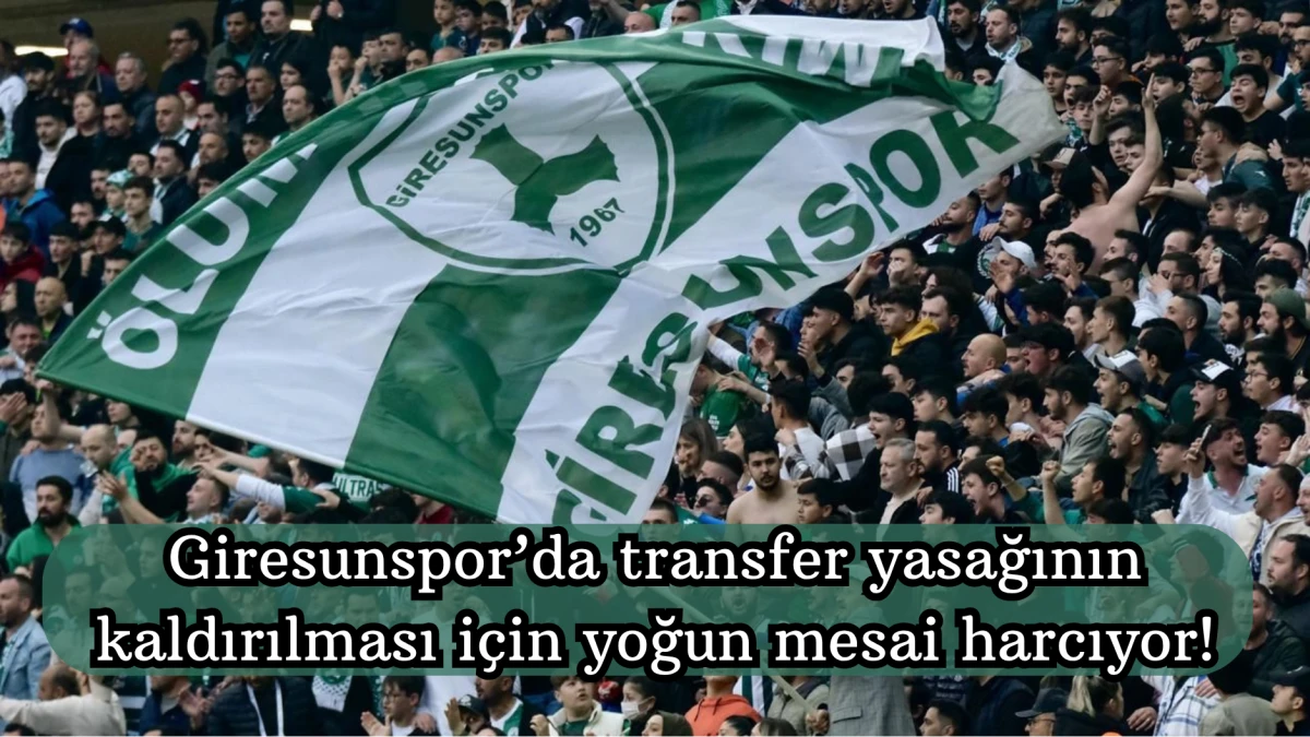 Giresunspor’da transfer yasağının kaldırılması için yoğun mesai