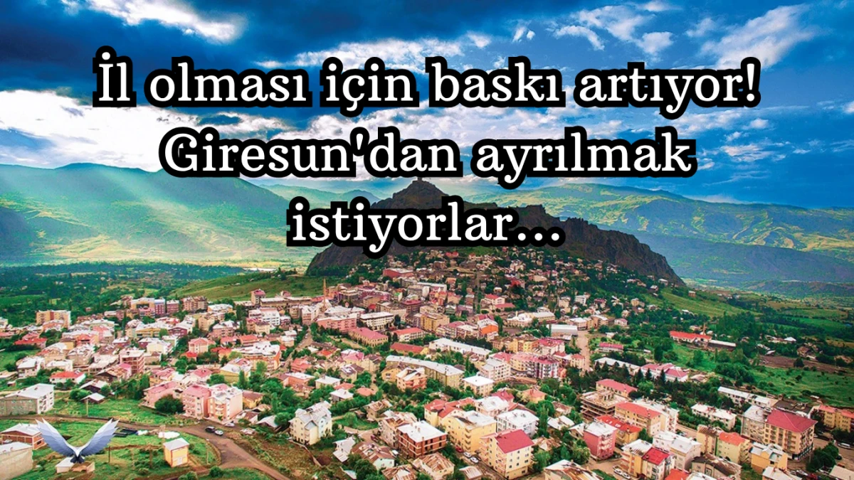 İl olması için baskı artıyor! Giresun'dan ayrılmak istiyorlar